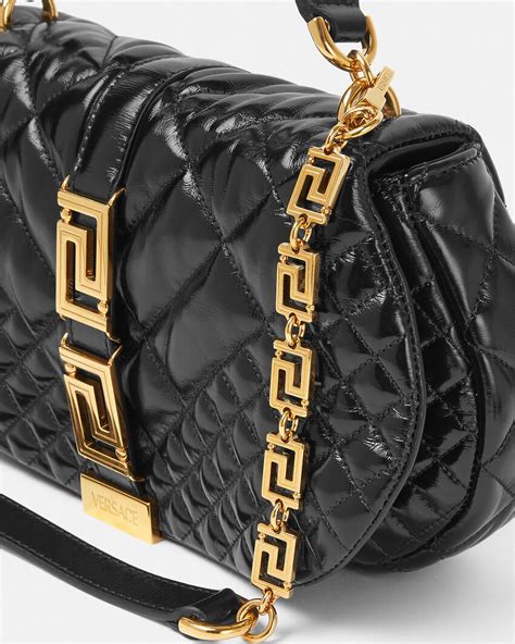 versace la greca signature shoulder bag|versace greca goddess bag.